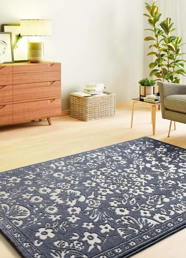 ALFOMBRA AMARA 12994 DE ESTILO CLÁSICO EN COLOR AZUL