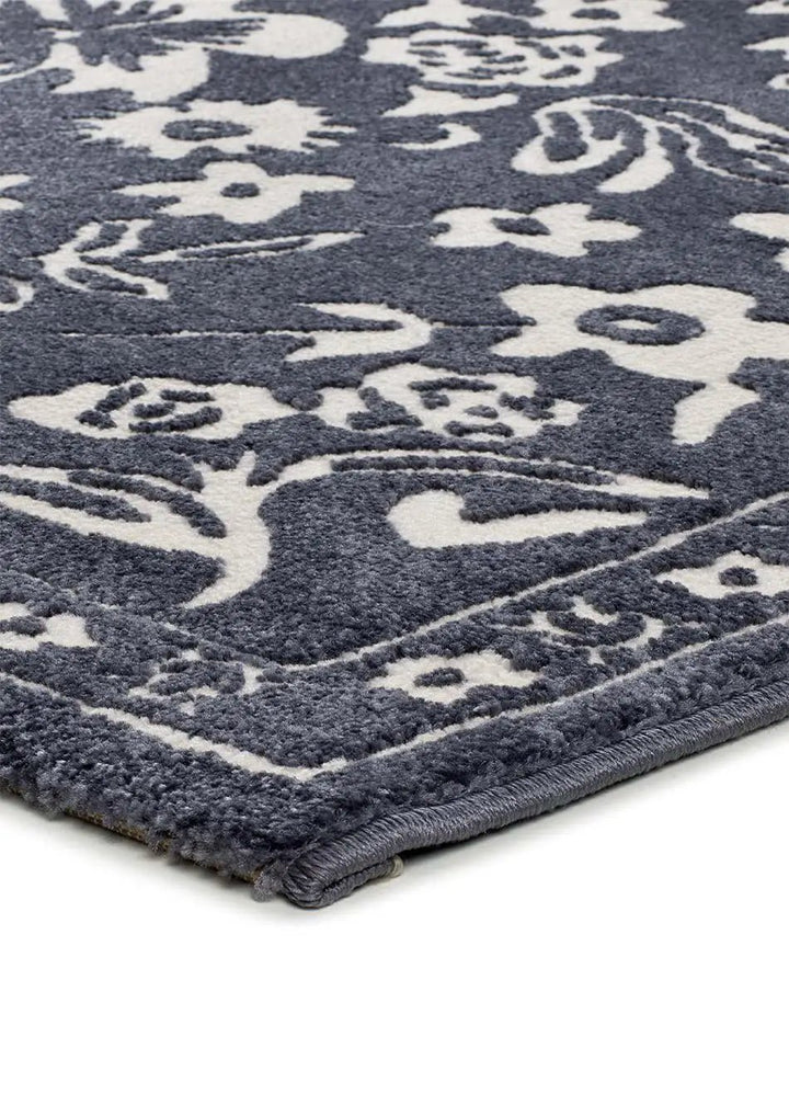 ALFOMBRA AMARA 12994 DE ESTILO CLÁSICO EN COLOR AZUL en ambiente decorado (2)