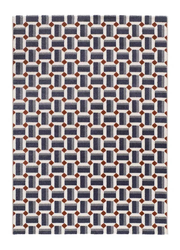 ALFOMBRA AMARA 13000 DE ESTILO GEOMÉTRICO EN COLOR AZUL - Alfombras - El Workshop-150 x 80 x 1 cm