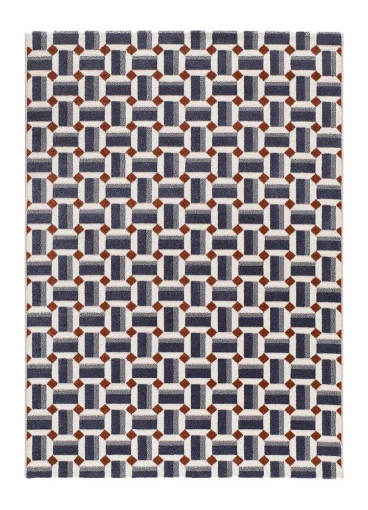 ALFOMBRA AMARA 13000 DE ESTILO GEOMÉTRICO EN COLOR AZUL - Alfombras - El Workshop-150 x 80 x 1 cm