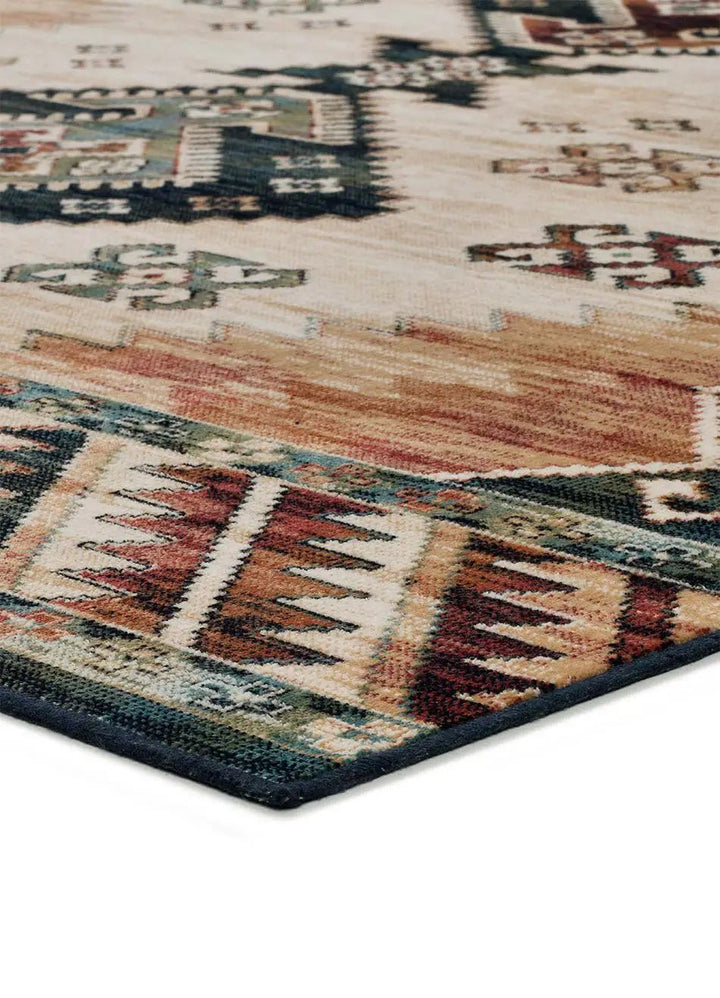 ALFOMBRA ANTALIA 249 DE ESTILO ÉTNICO EN MULTICOLOR - Alfombras - El Workshop-140 x 95 x 0.3 cm