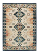 ALFOMBRA ANTALIA 249 DE ESTILO ÉTNICO EN MULTICOLOR - Alfombras - El Workshop-140 x 95 x 0.3 cm