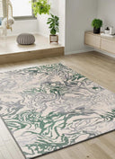 ALFOMBRA ASTRA 13004 DE ESTILO ABSTRACTO EN COLOR VERDE - Alfombras - El Workshop-150 x 80 x 1 cm