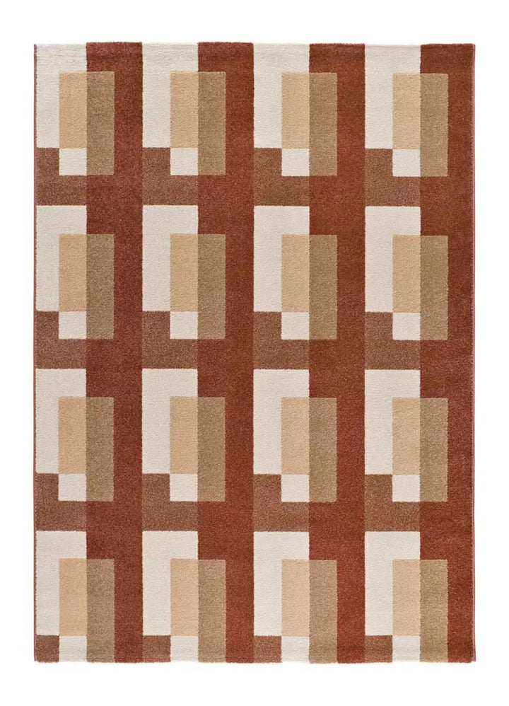 ALFOMBRA ASTRA 13005 DE ESTILO GEOMÉTRICO EN COLOR CALDERA, foto de producto