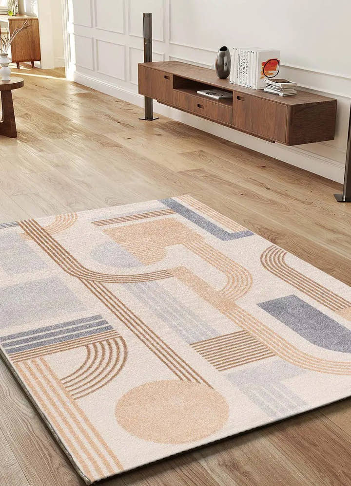 ALFOMBRA ASTRA 13014 DE ESTILO GEOMÉTRICO EN COLOR BEIGE - Alfombras - El Workshop-150 x 80 x 1 cm