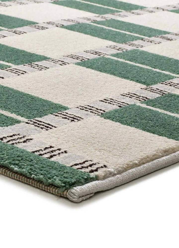ALFOMBRA ASTRA 13016 DE ESTILO GEOMÉTRICO EN COLOR VERDE - Alfombras - El Workshop-150 x 80 x 1 cm