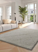 ALFOMBRA ATESA 80260 DE ESTILO SHAGGY ESCANDINAVO EN COLOR BLANCO - Alfombras - El Workshop-120 x 60 x 3 cm