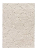 ALFOMBRA ATESA 80260 DE ESTILO SHAGGY ESCANDINAVO EN COLOR BLANCO - Alfombras - El Workshop-120 x 60 x 3 cm