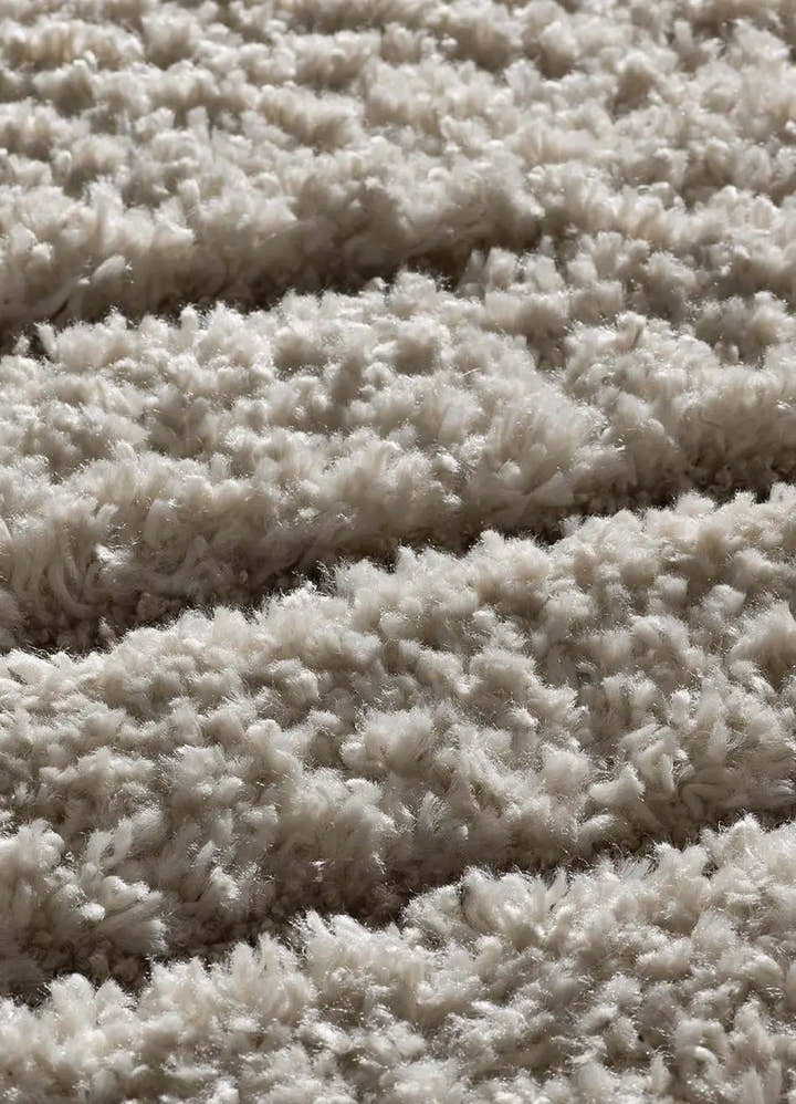 ALFOMBRA ATESA 80366 DE ESTILO SHAGGY ESCANDINAVO EN COLOR CREMA - Alfombras - El Workshop-120 x 60 x 3 cm