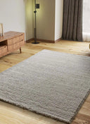 ALFOMBRA ATLAS LISO DE ESTILO SHAGGY EN COLOR PLATA - Alfombras - El Workshop-120 x 60 x 2.5 cm