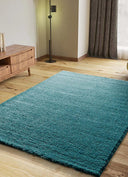ALFOMBRA ATLAS LISO DE ESTILO SHAGGY EN COLOR AZUL - Alfombras - El Workshop-120 x 60 x 2.5 cm