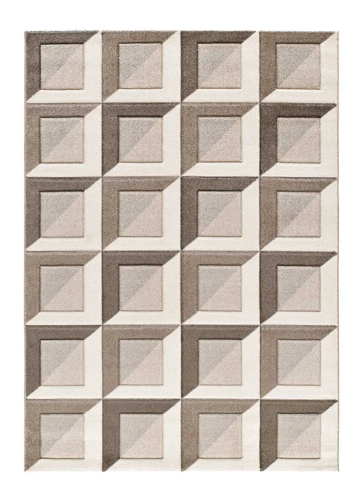 ALFOMBRA BADET 40504 DE ESTILO GEOMÉTRICO EN COLOR MARRÓN, foto de producto