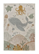 ALFOMBRA INFANTIL BALLOON 40366 CON BALLENA EN MULTICOLOR - Alfombras - El Workshop-170 x 120 x 1 cm