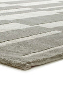 ALFOMBRA BARESA 12940 DE ESTILO GEOMÉTRICO CON RELIEVE EN COLOR GRIS Y BLANCO - Alfombras - El Workshop-150 x 80 x 1 cm