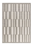 ALFOMBRA BARESA 12940 DE ESTILO GEOMÉTRICO CON RELIEVE EN COLOR GRIS Y BLANCO - Alfombras - El Workshop-150 x 80 x 1 cm