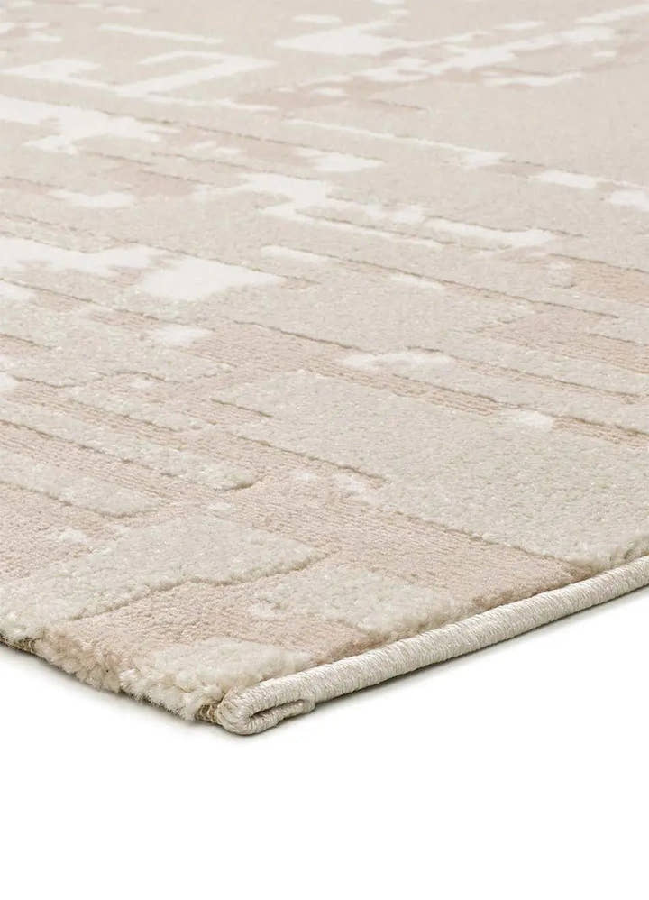 ALFOMBRA BARESA 12946 DE ESTILO ABSTRACTO CON RELIEVE EN COLOR BEIGE - Alfombras - El Workshop-150 x 80 x 1 cm