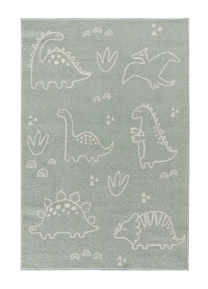ALFOMBRA INFANTIL BEATS 40252 CON DINOSAURIOS EN COLOR VERDE, foto de producto