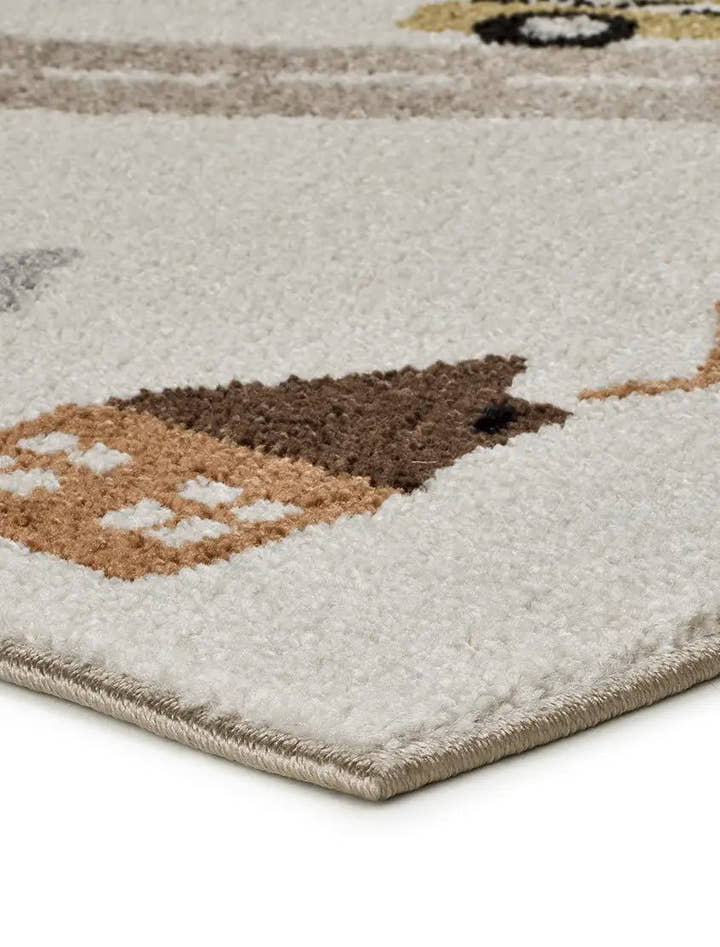 ALFOMBRA INFANTIL BEATS 40266 CON COCHES Y CARRETERAS EN MULTICOLOR - Alfombras - El Workshop-170 x 120 x 0.9 cm