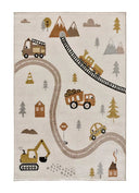 ALFOMBRA INFANTIL BEATS 40266 CON COCHES Y CARRETERAS EN MULTICOLOR - Alfombras - El Workshop-170 x 120 x 0.9 cm