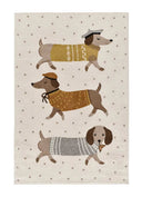 ALFOMBRA INFANTIL BEATS 40485 CON PERROS SALCHICHA EN COLOR BLANCO - Alfombras - El Workshop-170 x 120 x 0.9 cm