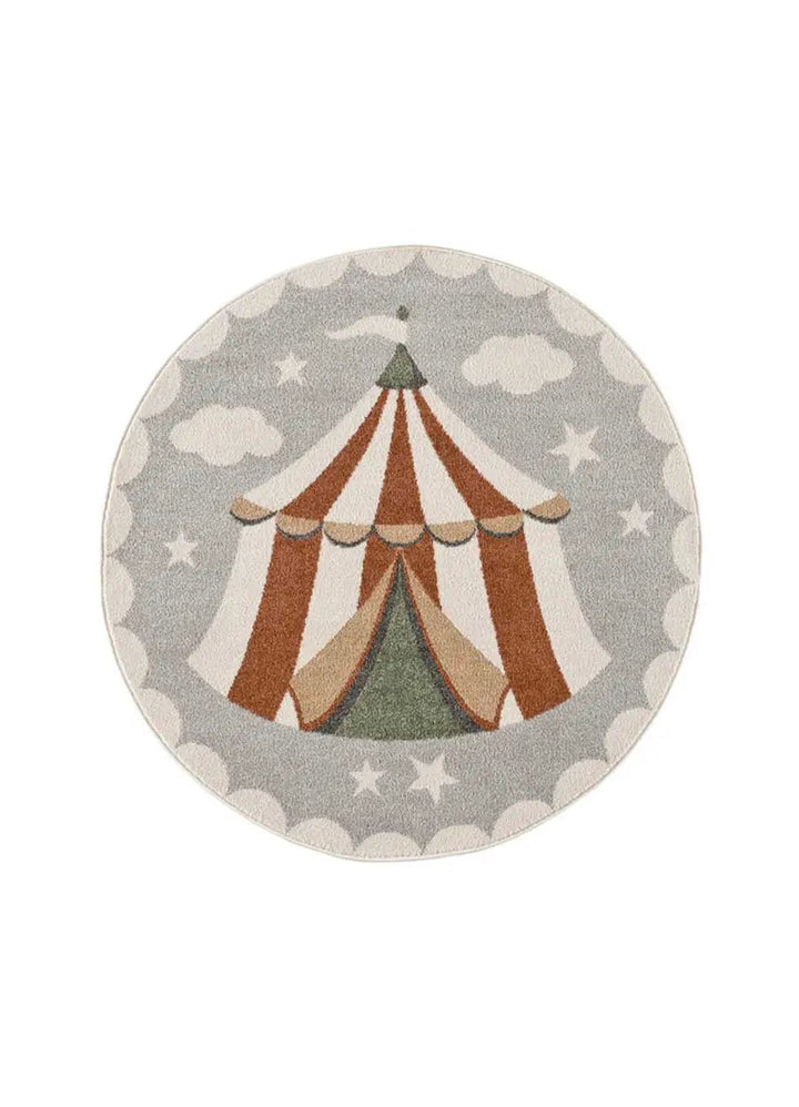 ALFOMBRA INFANTIL BEATS 40486 CON CIRCO EN COLOR GRIS, foto de producto