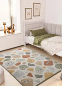 ALFOMBRA INFANTIL BEATS 40495 CON PIEDRAS ANIMADAS EN MULTICOLOR - Alfombras - El Workshop-170 x 120 x 0.9 cm