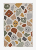 ALFOMBRA INFANTIL BEATS 40495 CON PIEDRAS ANIMADAS EN MULTICOLOR, foto de producto sobre fondo gris de estudio