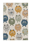 ALFOMBRA INFANTIL BEATS 40501 CON MONSTRUOS EN COLOR AZUL - Alfombras - El Workshop-170 x 120 x 0.9 cm