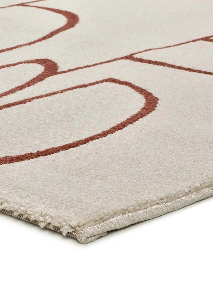 ALFOMBRA BERUTI 12923 DE ESTILO GEOMÉTRICO EN COLOR BEIGE Y CALDERA - Alfombras - El Workshop-150 x 80 x 1 cm