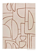 ALFOMBRA BERUTI 12923 DE ESTILO GEOMÉTRICO EN COLOR BEIGE Y CALDERA - Alfombras - El Workshop-150 x 80 x 1 cm