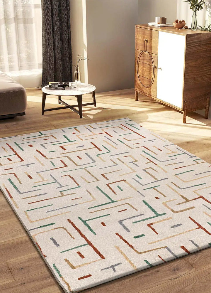 ALFOMBRA BERUTI 12925 DE ESTILO GEOMÉTRICO EN MULTICOLOR