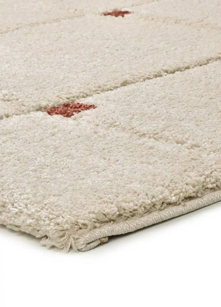 ALFOMBRA BRENDA 8830 DE ESTILO SHAGGY GEOMÉTRICO EN COLOR BLANCO - Alfombras - El Workshop-120 x 60 x 2.5 cm