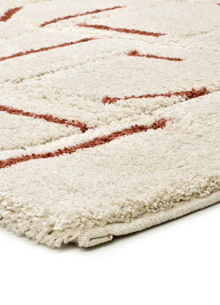 ALFOMBRA BRENDA 8832 DE ESTILO SHAGGY GEOMÉTRICO EN COLOR BLANCO - Alfombras - El Workshop-120 x 60 x 2.5 cm