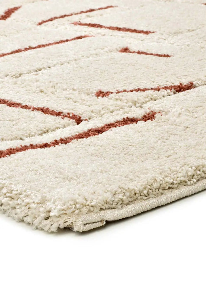 ALFOMBRA BRENDA 8832 DE ESTILO SHAGGY GEOMÉTRICO EN COLOR BLANCO - Alfombras - El Workshop-120 x 60 x 2.5 cm