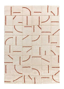 ALFOMBRA BRENDA 8832 DE ESTILO SHAGGY GEOMÉTRICO EN COLOR BLANCO - Alfombras - El Workshop-120 x 60 x 2.5 cm