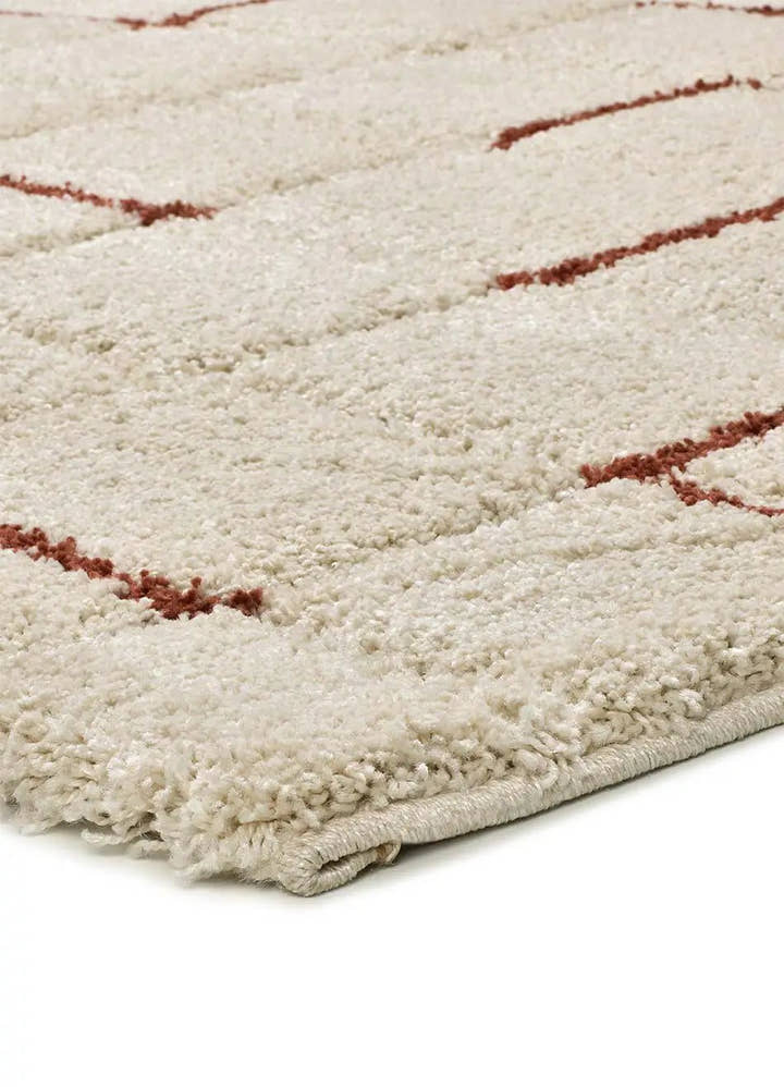 ALFOMBRA BRENDA 8834 DE ESTILO SHAGGY GEOMÉTRICO EN COLOR BLANCO - Alfombras - El Workshop-120 x 60 x 2.5 cm