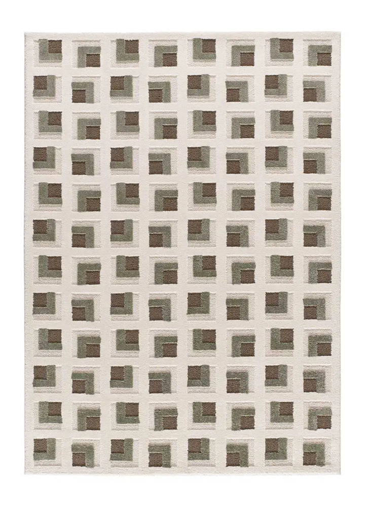 ALFOMBRA CANDELA 2450 DE ESTILO GEOMÉTRICO EN COLOR MARRÓN, foto de producto