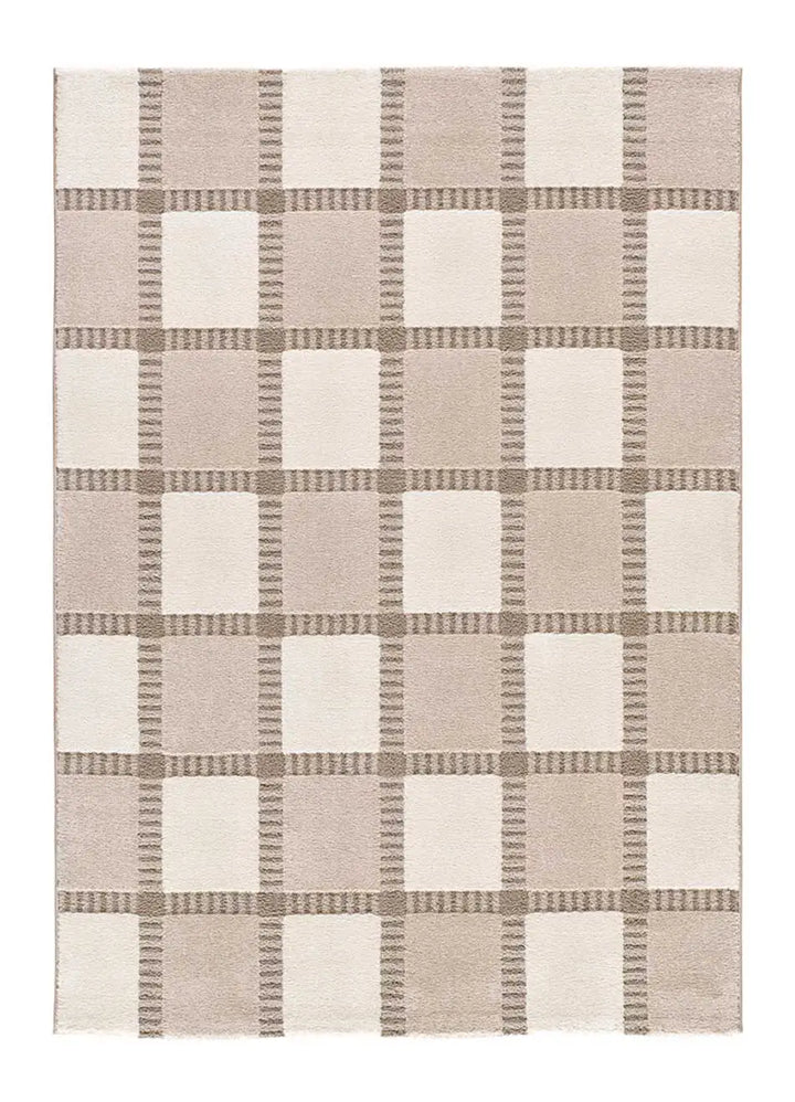 ALFOMBRA CANDELA 2451 DE ESTILO GEOMÉTRICO EN COLOR CREMA, foto de producto