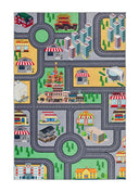ALFOMBRA INFANTIL CANDY 22005 CON COCHES Y CARRETERAS EN MULTICOLOR - Alfombras - El Workshop-170 x 120 x 0.3 cm