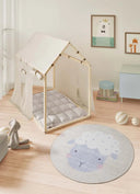 ALFOMBRA INFANTIL CANDY 24063 CON OVEJA EN COLOR CREMA - Alfombras - El Workshop-120 x 120 x 0.3 cm