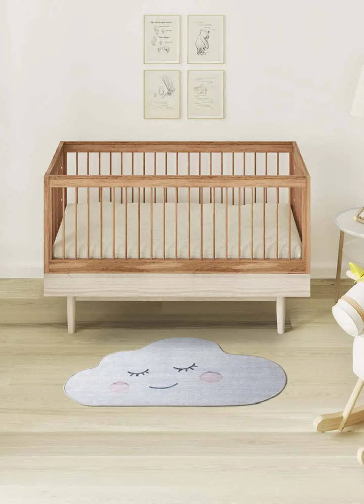 ALFOMBRA INFANTIL CANDY 24064 CON NUBE EN COLOR PLATA - Alfombras - El Workshop-120 x 80 x 0.3 cm