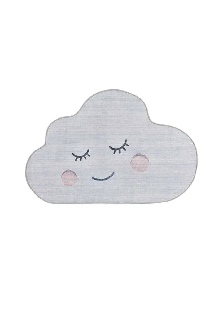 ALFOMBRA INFANTIL CANDY 24064 CON NUBE EN COLOR PLATA - Alfombras - El Workshop-120 x 80 x 0.3 cm