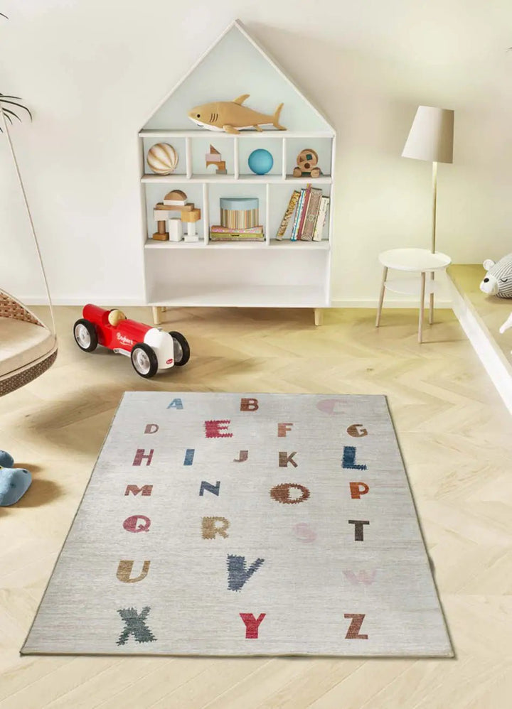ALFOMBRA INFANTIL CANDY 24082 CON ABECEDARIO EN MULTICOLOR