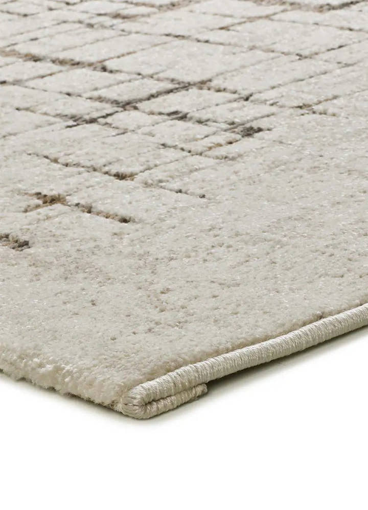 ALFOMBRA CERES 28001 DE ESTILO MODERNO EN COLOR CREMA Y MARRÓN - Alfombras - El Workshop-120 x 80 x 0.7 cm