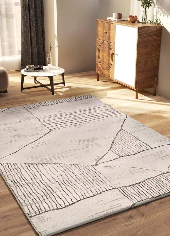 ALFOMBRA CERES 54003 DE ESTILO ÉTNICO EN COLOR CREMA Y MARRÓN - Alfombras - El Workshop-120 x 80 x 0.7 cm
