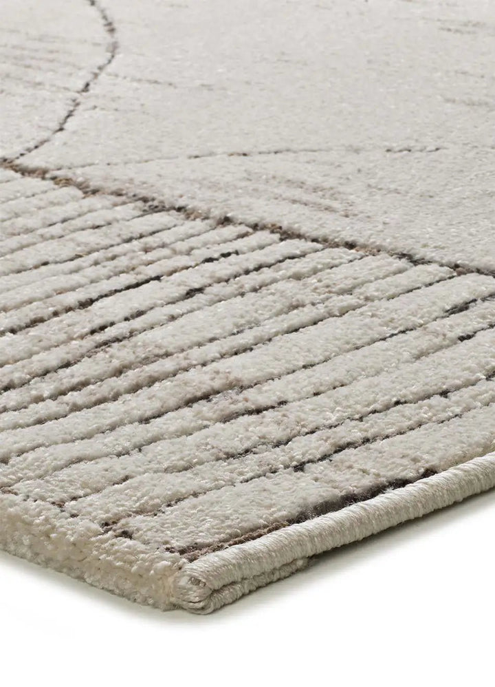 ALFOMBRA CERES 54003 DE ESTILO ÉTNICO EN COLOR CREMA Y MARRÓN - Alfombras - El Workshop-120 x 80 x 0.7 cm