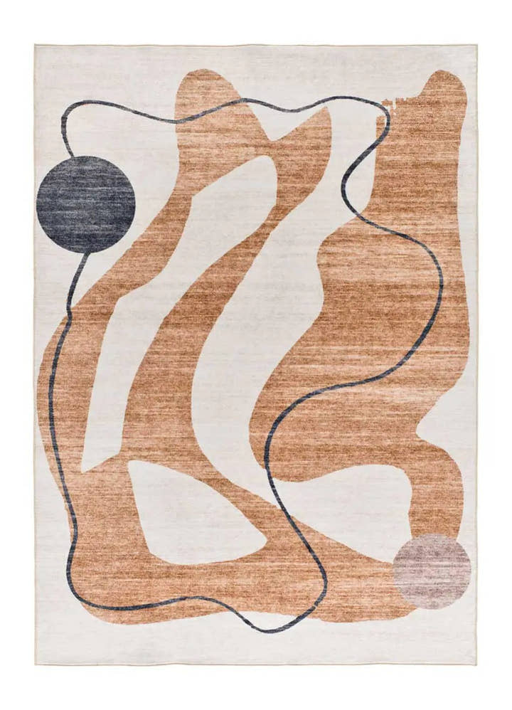 ALFOMBRA CLASS 22053 DE ESTILO ABSTRACTO EN COLOR NARANJA - Alfombras - El Workshop-150 x 80 x 0.4 cm