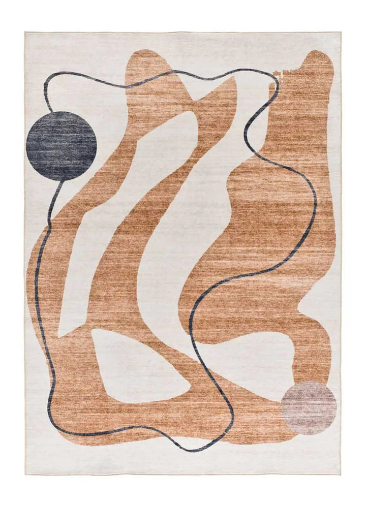 ALFOMBRA CLASS 22053 DE ESTILO ABSTRACTO EN COLOR NARANJA, foto de producto