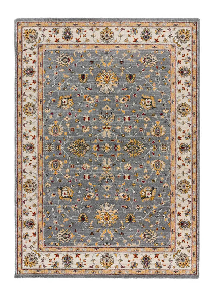ALFOMBRA CLASSIC 12505 DE ESTILO CLÁSICO EN COLOR PLATA - Alfombras - El Workshop-150 x 80 x 1 cm