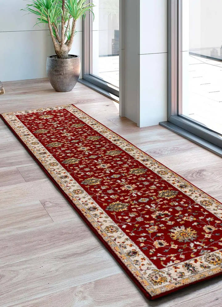 ALFOMBRA CLASSIC 12505 DE ESTILO CLÁSICO EN COLOR ROJO - Alfombras - El Workshop-150 x 80 x 1 cm